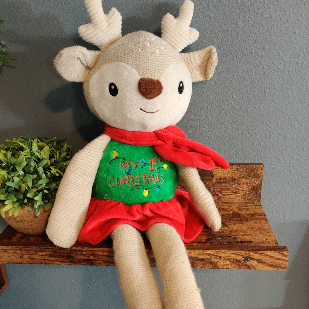 Spark Create Imagine My First Christmas Deer Reindeer 18 In Plush Stuffed Animal